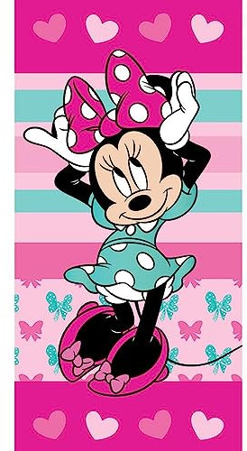 Jerry Fabrics Disney Minnie Mouse Duschtuch Strandtuch Badetuch 70 x 140 cm