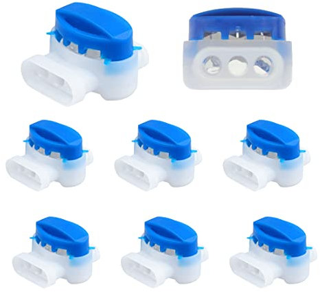 8 Pezzi Morsetti per Cavi, Connettori Elettrici Impermeabili, Connessioni Pieni di Gel per Cavi Elettrici, Set di Connettori per il Filo Perimetrale dei Robot Tagliaerba, Per Cavi Elettrici Prolunga