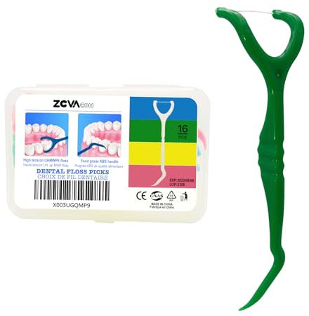 ZCVAcom Filo interdentale multicolore, pulizia delicata, filo interdentale morbido con resistenza superiore (a forma di Y)