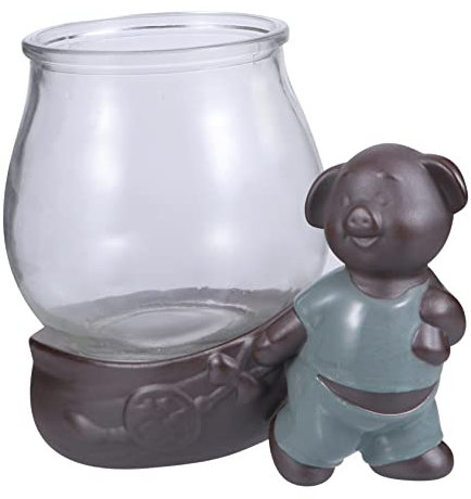 Cabilock 1 Pc Maceta Hidropónica De Vidrio Pequeña Olla De Monje Macetas Zen Florero Zen Florero Hidropónico Jardinera De Estilo Chino De Vidrio Aire Decoraciones Cerámica Oficina