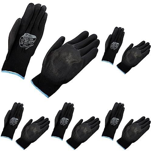 Polyco Matrix P PU Palm Coated Grip Gloves - Single Pair, 7/Small Size (Pack of 5)