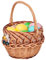 KOTARBAU® Weidenkorb mit Henkel Kinder 290 x 220 x 200 mm Kinder Ostern Körbchen kleiner Weidenkorb mit Henkel Weidenkörbe Pilzkorb Einkaufskorb geflochten
