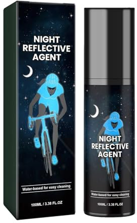 Genikeer 100ml Wetterbeständige Reflektierende Sprühfarbe, Fahrrad Glühspray, Sprühfarbe Für Nachtfahrten, Reflektierendes Spray Nacht Reflective Agent Für Outdoor Nacht Fahrradbekleidung