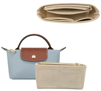 TUKYWAN Taschen-Organizer für Longchamp Mini-Tasche, Geldbörsen-Organizer, Einsatz, passend für Timid Bag Storage & Finishing Innentasche, Innenbeutel, Handtaschen, Einsatz, Organizer, geeignet für