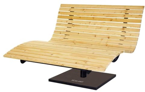 SCALANT Waldsofa Swing mit Auflage, Lärche, 360° drehbar, für 2-3 Personen, Sonnenliege, Wellenliege, Relaxliege, Himmelsliege, Liege für den Garten