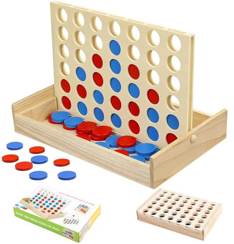 Strategie-Spiel Für Kinder-Connect Das 4 Discs Von Gleicher Farbe In Einer Reihe-Reisen Spiele Familie Brettspiele, 4 Gewinnt, Vier Gewinnt, 4 Gewinnt Groß, Vier Gewinnt Holz, 4 Gewinnt Holz