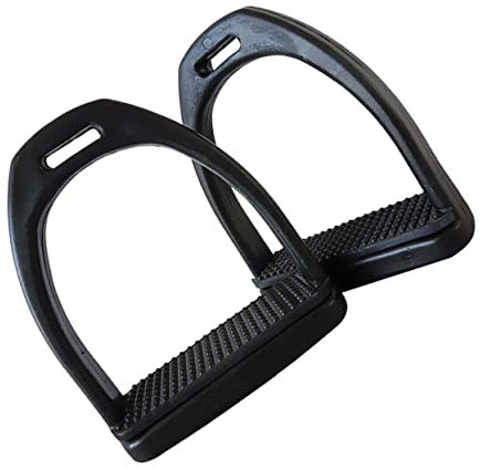 BCOATH 2st Steigbügel Breiter Westernsattel Austauschbarer Sattelbügel Schutzbügel Reitzubehör Englischer Sattel Sicherheitssattel Sicherheitsbügel Pferdebedarf Plastik Black