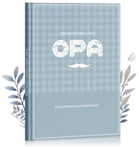Buch über Opa als Geschenk, Opa was kannst du erzählen | Das persönliche Ausfüllbuch für die Lebensgeschichte deiner Opa | Verschenken für die Opa zum Geburtstag, Weihachten oder Vatertag