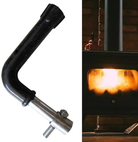 EasyByMall Iron Stove Door Handles Fireplace Accessories Handles Iron Door Pull Handle Barn Door Handles, for Boiler Door Burner