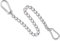 HAFRILY Hanging Chair Chain with 2 Carabiners 66cm/26in Heavy Duty Chain Max Load 230 kg (500 lb) for Hanging Chair Hammock Chair Swings Sandbag Stainless Steel Chain Indoor Outdoor Hanging Kits
