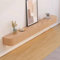 Meuble TV flottant mural avec tiroirs - Console multimédia moderne pour salon - Banc TV suspendu (bois, 300 cm)