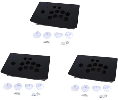 GREOHNMPAW 3X Arcade Joystick Acrylic Panel Case for Arcade Game Machine DIY Can Be Installed Joystick Button for Retro Video Game