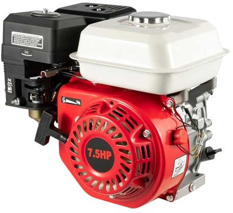 DIFU 7,5 CV Motore a benzina 210cc Go Kart 4 tempi | Basso consumo di carburante | Albero da 20mm Motore per kart | Motore fisso manuale con funzione di protezione contro la mancanza di olio per