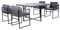 ESTEXO Sitzgruppe Gartenmöbel Set Essgruppe stylisches Rope Design Outdoor Gartenset Cube für 4 Personen (Grau)
