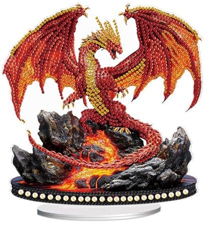 JISHSHAY Diamond Painting Tischdekoration Ornament Drache Diamant Painting Tisch Deko Dinosaurier Diamant Malerei Ornamente Tischdeko Diamaond Malerei Tischdeko Diamantmalerei Tischdekoration