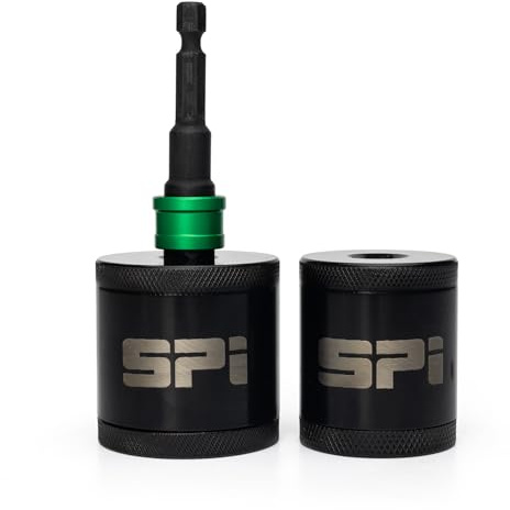 SPI Copper Pipe Cleaning Set 15mm & 22mm - Socket Driven + Socket Adapter and Replaceable Brushes – Heavy-Duty Steel Construction - Solder Prep - Pack of 2-15&22mm with 3/8 Locking Socket Adapter