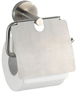 Toilettenpapierhalter mit Deckel Bosio Edelstahl matt