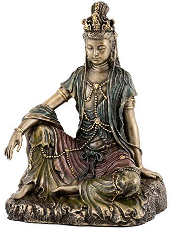 Veronese Water and Moon Quan Yin Statue (Kuan Yin) – 12,7 cm hoch – Bronze