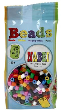 Nabbi Schmelzperlen aus Kunststoff, Plastik, Basic Colours, 1100-Piece
