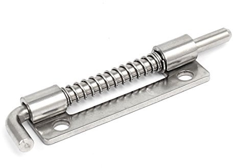 sourcing map 84mmx22mm 304 Edelstahl link Hand Feder belastet Fass Bolzen Riegel Silberton DE de