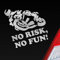 Hellweg Druckerei Motorrad No Risk, No Fun! Moped Bike Mopped JDM Auto Aufkleber Sticker Heckscheibenaufkleber