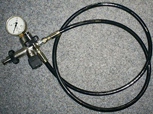 HTD Überströmschlauch für Druckluft bis 400 bar mit Endlüftung Anschlüsse G5/8 300b