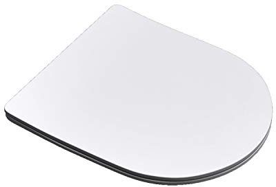 Durovin Bathrooms Abattant WC à fermeture douce Design ultra fin en forme de U Libération rapide 360 x 425 x 25 mm