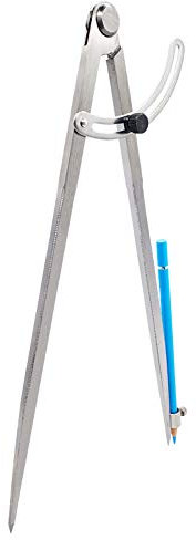 ZLKSKER 30,5 cm Verstellbarer & verschließbarer Flügelteiler & Schriber mit Stifthalter, Leder-Kompass, Bleistift-Kompass für Zimmermanner, Flache Beinteiler