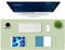 K KNODEL Tischunterlage, Schreibtischunterlage, 90 x 43cm PVC Tischunterlage, Laptop Tischunterlage, wasserdichte Schreibunterlage für Büro- oder Heimbereich, doppelseitig (Hellgrün/Hellblau)