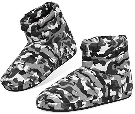 DUNLOP Bootie Slippers for Men (Grey Camo, numeric_12)