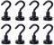 TAOHUIEU 8pcs schwarz magnetische Haken 12Lbs starke Aufhänger Heavy Duty Magnetische Haken D16 starke Haltehaken