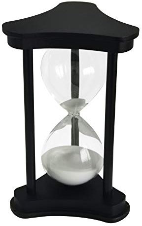 Lodunsyr Minuteur Sablier pour 60 Minutes Sandglass Timer 60 Minutes Décoration Scolaire Ornement Sand Timer l'horloge Blanc