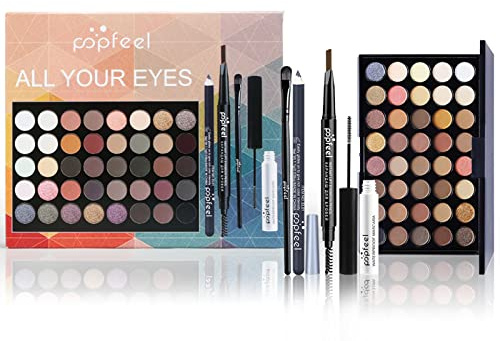 Professional Makeup Set,MKNZOME Cosmetic Starter Kit With Gift Box Portable Travel Make Up Palette Birthday Xmas Gift Set Full Sizes Eyeshadow Face Powder Lip Gloss for Teenage & Adults