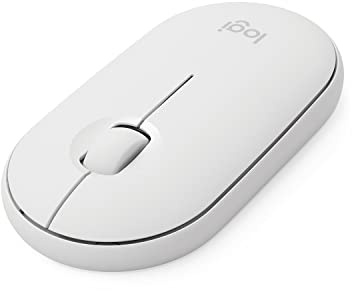 Logitech 910-005888 Pebble I345 Bluetooth Mouse, White, 1000 DPI, 59mm x 107mm x 26.5mm Dimensions (Renewed)