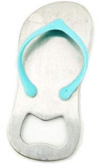 Ttiy Décapsuleur créatif en acier inoxydable en forme de tongs - Décapsuleur durable - Cadeau fantaisie - 1 pièce - Bleu