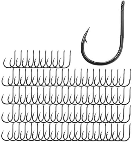 Baitholder Fishing Hooks 100pcs Barbed Fishing Bait Holder for Saltwater Freshwater Fishing Shank