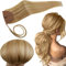 RUNATURE Echthaar Zopf Blond Highlight 30cm Echte Haare 70g Pferdeschwanz Haarteil Echthaar Goldblond Mit Hellblond Ponytail Extension Echthaar Gerade Haarextensions #16P24