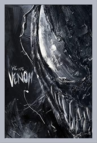 empireposter Marvel - Venom - Creepy - Action Film Poster Druck - Größe 61x91,5 cm + Wechselrahmen, Shinsuke® Maxi MDF Silber, Acryl-Scheibe
