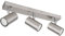 3er Spot Deckenleuchte Deckenlampe Strahler Wohnzimmer Deckenstrahler 3 Flammig, schwenkbar, Metall silber verchromt, 3x GU10, LxBxH 41x6x12 cm