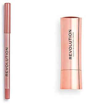 Makeup Revolution, Satin Kiss Lipstick and Lipliner Duo, Chauffeur, 2pcs