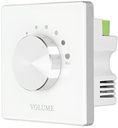 Interruptor de Control de Volumen, Adopta Un Panel Transparente, Botón Giratorio, Ajuste de Volumen de 7 Niveles, Accesorios Prácticos para El Hogar Inteligente para Aulas, Salas de Estar, Hoteles