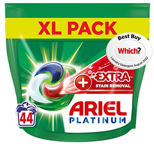 Ariel Platinum +Stain Remover All-in-1 Pods Washing Liquid Capsules 44 Washes