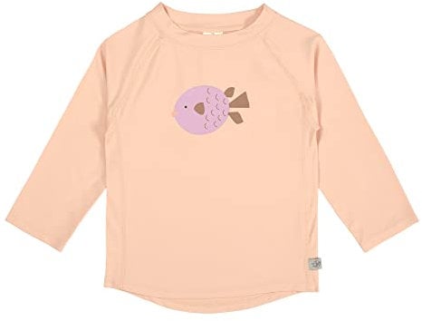 LÄSSIG Schwimmshirt Badeshirt Langarm Splash & Fun Fish Peach Rose, 07-12 Monate Gr. 74/80