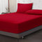 Moonlight Bedding Fitted Sheet 40 Cm Extra Deep Pocket Bed Sheets 16 inch Ultra Soft Bottom Sheet Brushed Microfiber Breathable Shrinkage and Fade Resistant (Red, Single)