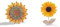 Paquet de 2 pièces Marguerite Broche Tournesols Broche fleur en alliage Incrustés de diamants Marguerite Émail Broche Ensemble Matériau en alliage Pour les dîners les danses les fêtes d'anniversaire