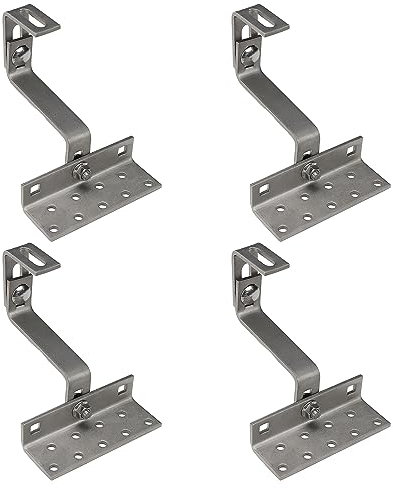 4 ganci da tetto A2 regolabili in 3 posizioni, in acciaio inox V2A PV, fotovoltaico, montaggio solare, supporto per tetto, pannello solare, montaggio a pannello solare, set di fissaggio per tetto