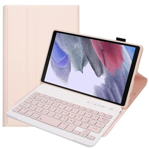 Tablet Accessories A220 Candy Color TPU Detachable Bluetooth Keyboard Leather Case with Bracket For Samsung Galaxy Tab A7 Lite 8.7 T220 / T225