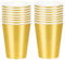 POPOYU 250ml Gold Papier Partybecher,16 Stück Gold Pappbecher,Trinkbecher Hochzeit Einwegbecher Disposable Cups für Hochzeit,Kinder DIY,Partybedarf,Tee,Heißen und Kalten Getränken Einwegkaffee Becher