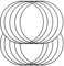 SILARLAIT 10 Stück Metallring Schwarz, 3mm 25cm Metallringe zum Basteln, Drahtringe zum Basteln für Wickeltechnik Traumfänger Floristik Hochzeitskranz Weihnachtsdekoration (25cm)