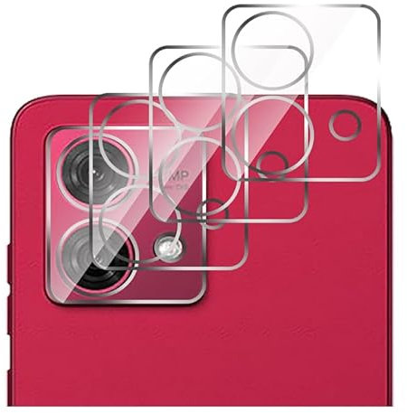 Ocilenya 3 Pack 3D Tempered Glass Camera Lens Protector for Motorola Moto G84, Highly Transparent, Anti-Shatter